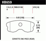 HAWK HB659N.570 HP PLUS GS 10-11 Z06 05-8