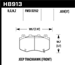 HAWK HB913Z.659 Brake Pad