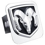 AUTOMOTIVE GOLD TRAMOEMC RAM LOGO CHROME HITCH PLUG