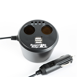 RUGGED RIDGE 15101.03 Power Cup, 2 x USB + 2 x Accessory Ports, Universa